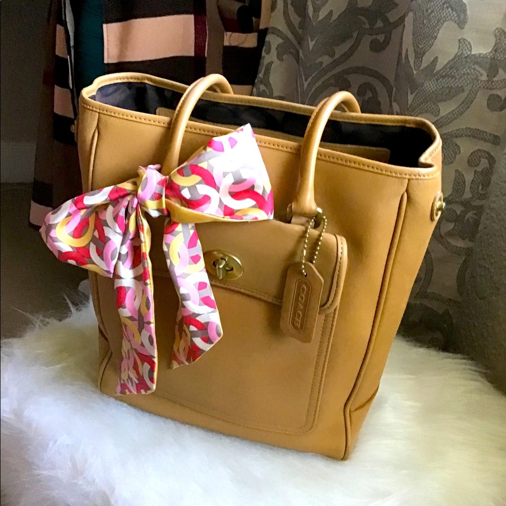 Coach all leather bag